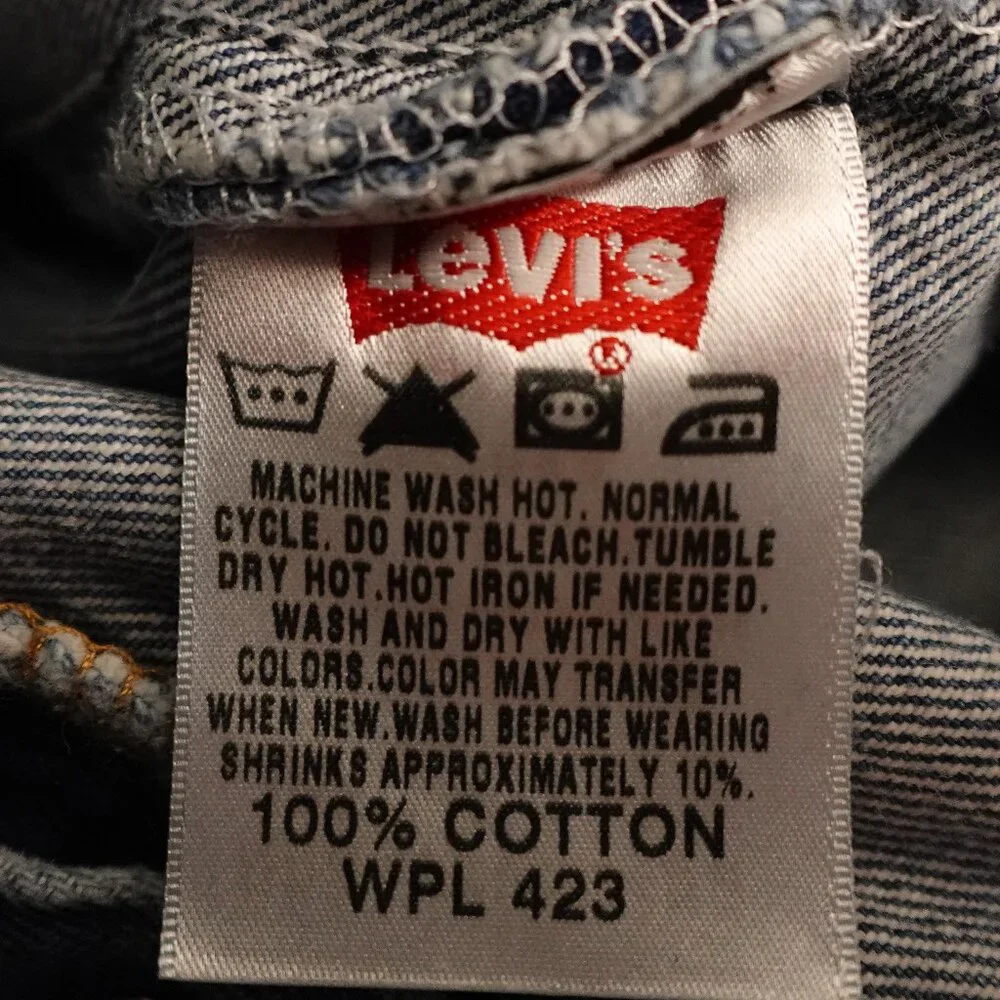 Levi's jeans 501 Original Fit straight men's 33x32 stonewash blue‎ denim red tab